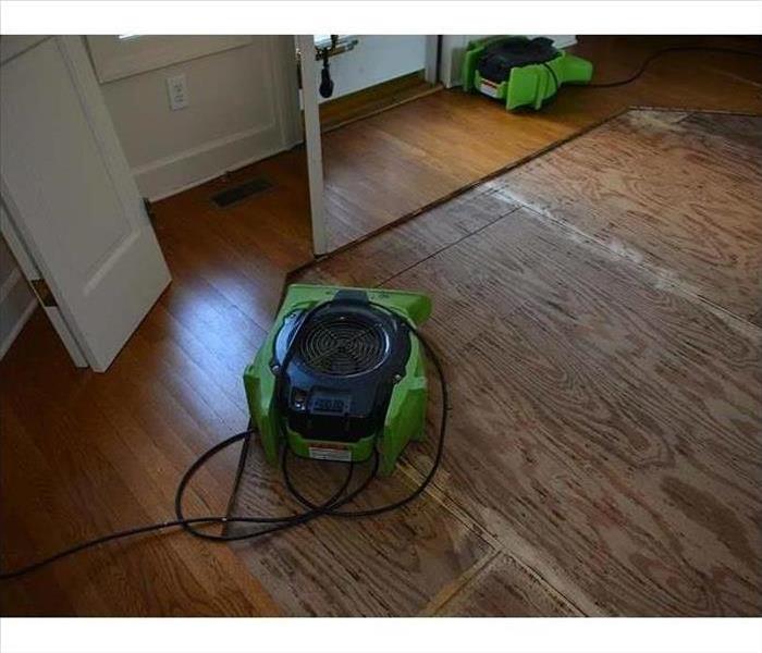 Storm damaged wood floor